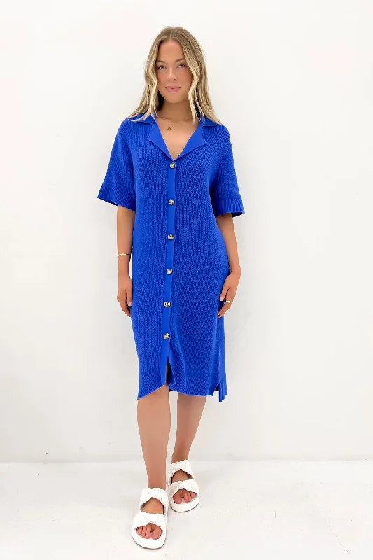 Women Apparel Prime Knit Dress Cobalt