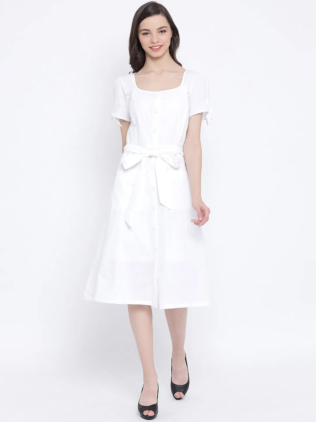 Versatile Outfits Emerald Stylized Bow Women Dress