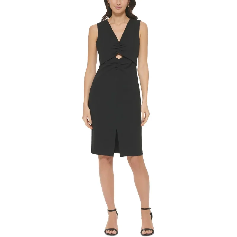 Sale On Clothing Calvin Klein Womens Cut-Out Ruching Sheath Dress