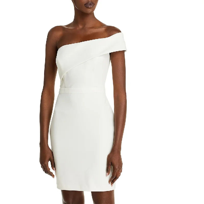 Women's Vacation Clothes Aqua Womens Scuba Crepe Mini Sheath Dress