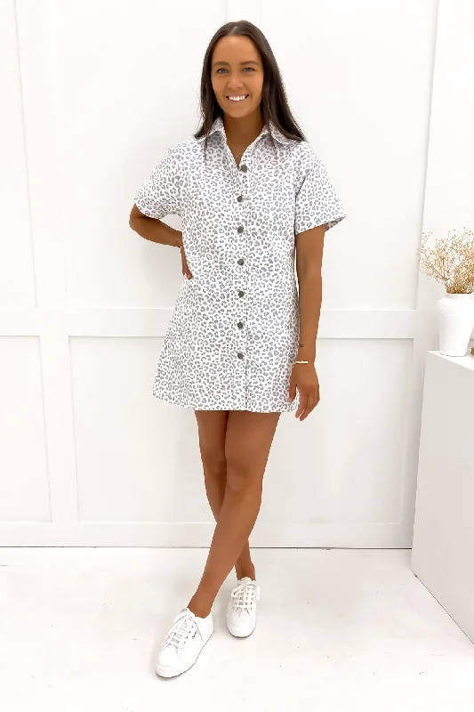 Women's Clothes Hallie Dress Smudge Leopard