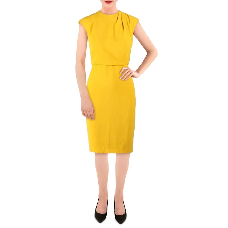 Flash Sale Event Halston Womens Drapey Cap Sleeves Wear to Work Dress