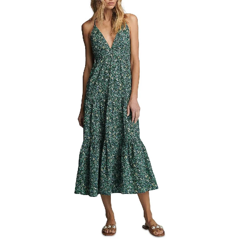 Online Shopping Boutiques Sundays Womens Crepe Tea-Length Fit & Flare Dress