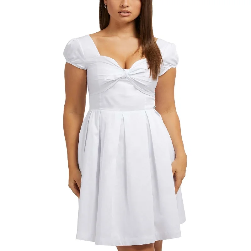 Luxury Women's Clothing Guess Womens Karida Flare Summer Mini Fit & Flare Dress