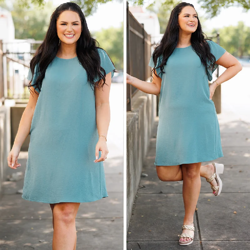 Women's Clothing Springtime Craze Dress, Seafoam