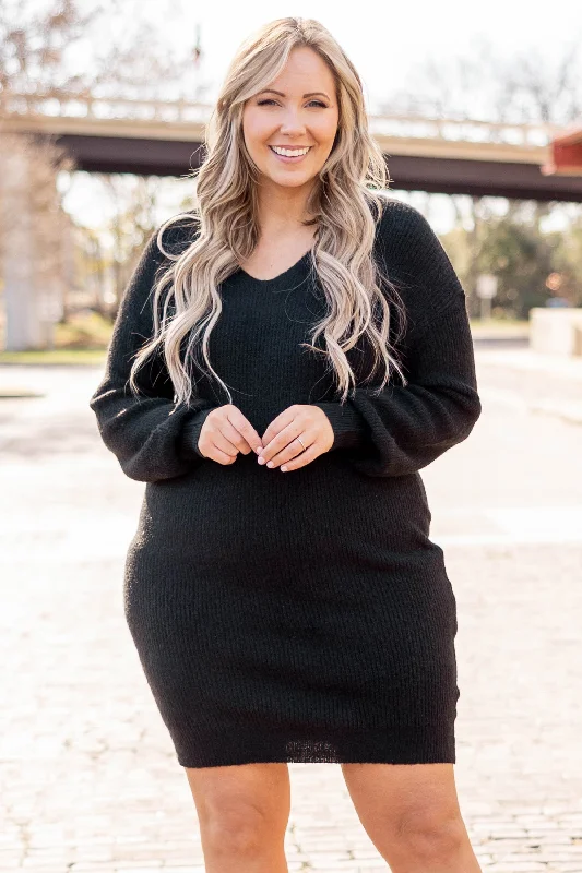 Workwear Fashion for Women Simply Overjoyed Dress, Black