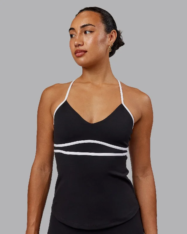 Performance Meets Savings In Our Yoga Wear Sale Distinction Performance Tank - Black-White