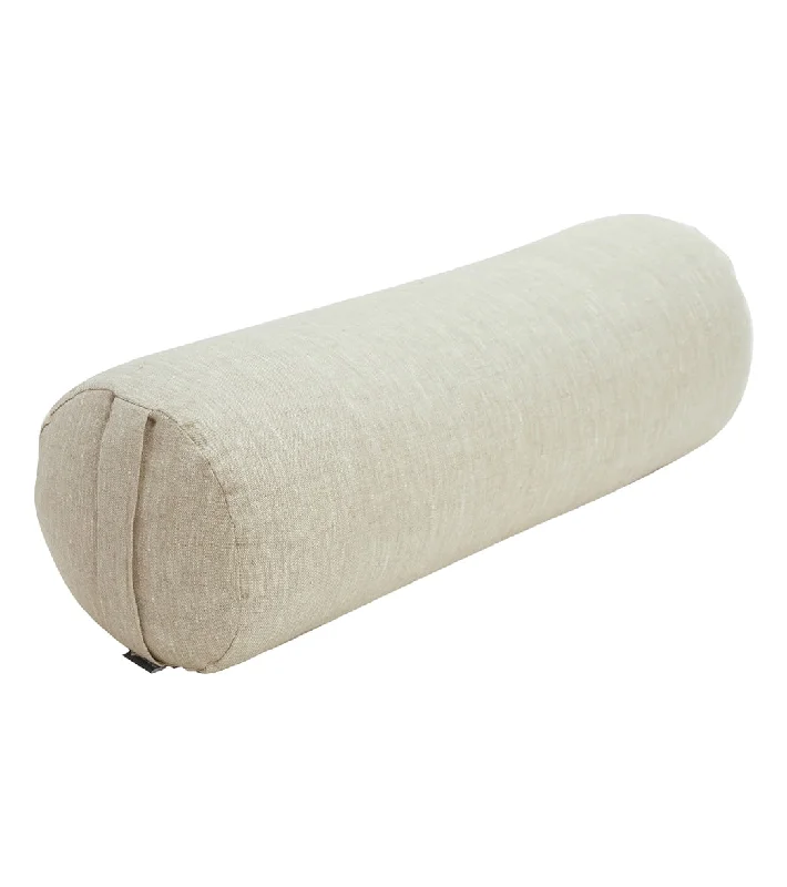 Feel Grounded With Yoga Mats At Discounted Prices Halfmoon Cylindrical Yoga Bolster Natural Linen