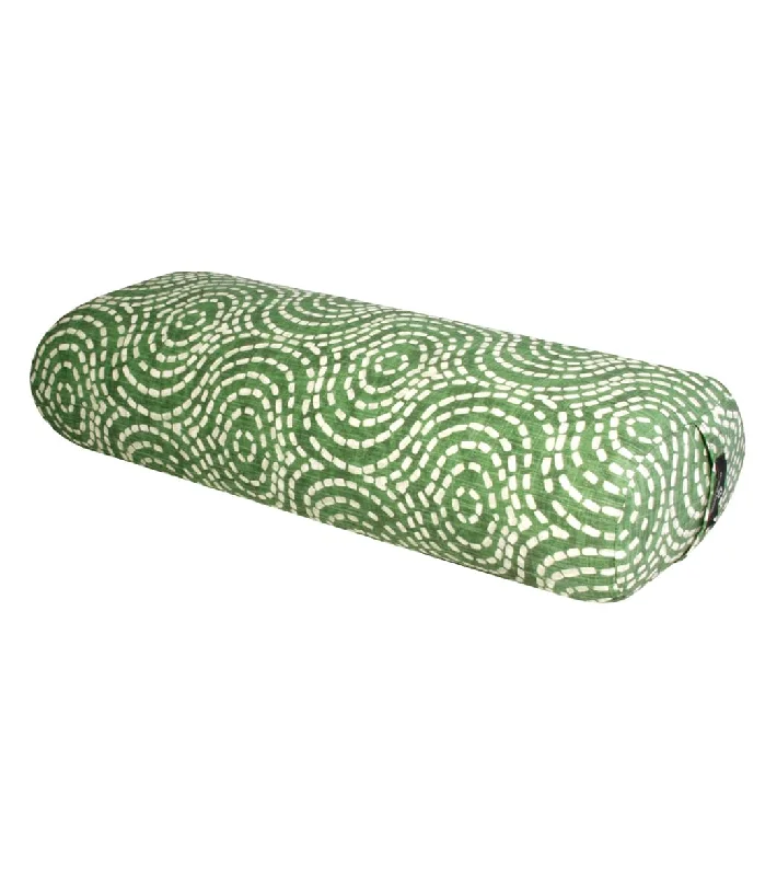 Breathe Easy With Budget-Friendly Yoga Gear Hugger Mugger Standard Printed Yoga Bolster Green Godess