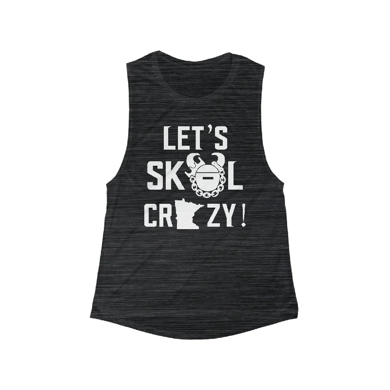 Flow Into Savings With Trendy Yoga Apparel Women's Flowy Scoop Muscle Tank - Let's go Crazy!