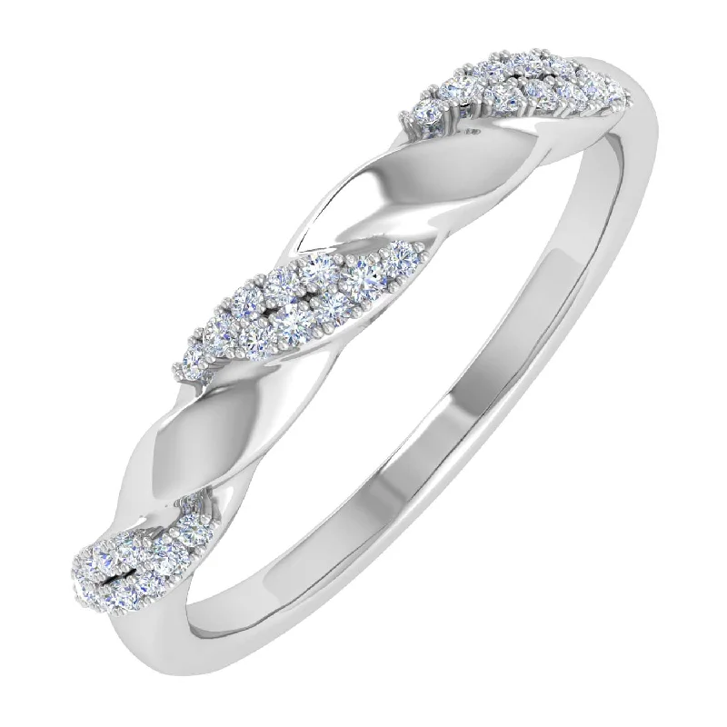 Versatile Layering Jewelry For Effortless Chic 0.08 Carat Diamond Wedding Band Ring in Gold Versatile Layering Jewelry For Effortless Chic 0.08 Carat Diamond Wedding Band Ring in Gold