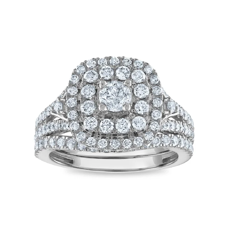 Jewelry Deals That Sparkle – Shop Today 1 1/2 CTW Diamond Halo Bridal Set Ring in 10KT White Gold Jewelry Deals That Sparkle – Shop Today 1 1/2 CTW Diamond Halo Bridal Set Ring in 10KT White Gold