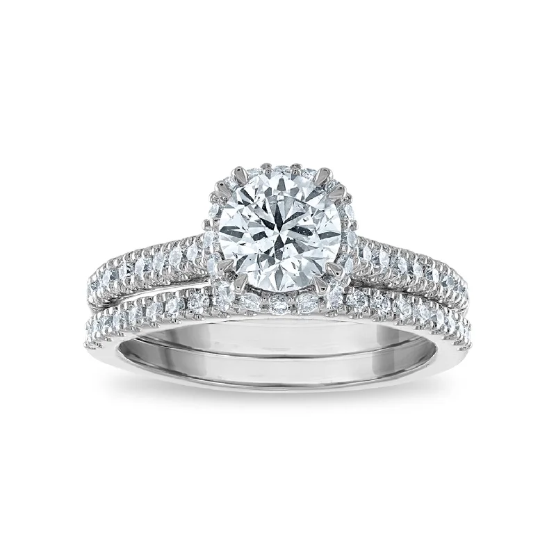 Flash Jewelry Sale – Get Stunning Pieces At Low Prices Signature EcoLove Diamond Dreams 1-1/2 CTW Lab Grown Diamond Halo Bridal Set in 14KT White Gold Flash Jewelry Sale – Get Stunning Pieces At Low Prices Signature EcoLove Diamond Dreams 1-1/2 CTW Lab Grown Diamond Halo Bridal Set in 14KT White Gold