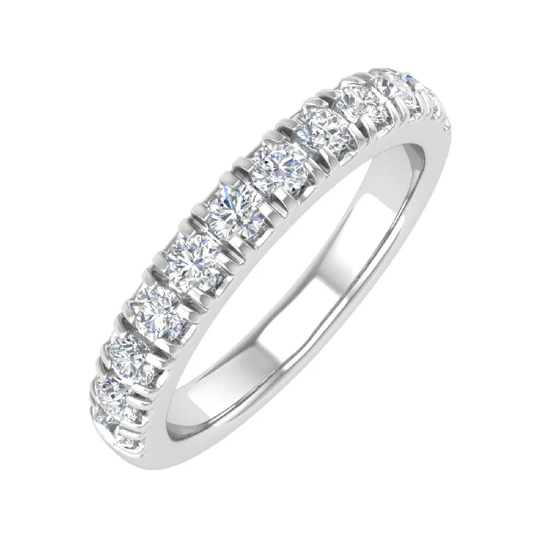 Fashion-Forward Geometric Jewelry For Contemporary Style 1/2 Carat Round Diamond Wedding Band Ring in Gold Fashion-Forward Geometric Jewelry For Contemporary Style 1/2 Carat Round Diamond Wedding Band Ring in Gold