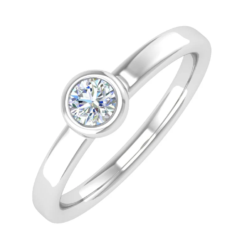 Flash Deals On Fine Jewelry – Shop Before It's Gone 1/4 Carat Bezel Set Diamond Solitaire Engagement Ring Band in Gold - IGI Certified Flash Deals On Fine Jewelry – Shop Before It's Gone 1/4 Carat Bezel Set Diamond Solitaire Engagement Ring Band in Gold - IGI Certified