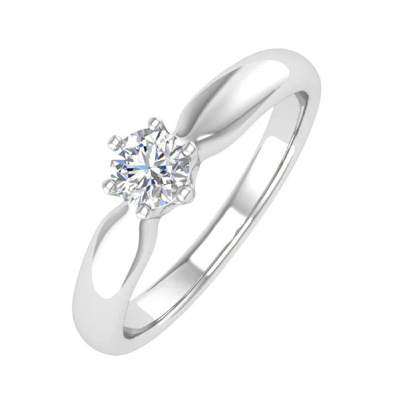 Shop High-Quality Jewelry At Jaw-Dropping Discounts 1/5 Carat 6-Prong Set Diamond Solitaire Engagement Ring Band in Gold - IGI Certified Shop High-Quality Jewelry At Jaw-Dropping Discounts 1/5 Carat 6-Prong Set Diamond Solitaire Engagement Ring Band in Gold - IGI Certified