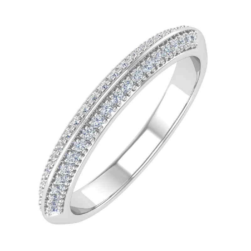Personalized Engraved Jewelry For Meaningful Gifts 1/5 Carat Prong Set Diamond Wedding Band Ring in Gold Personalized Engraved Jewelry For Meaningful Gifts 1/5 Carat Prong Set Diamond Wedding Band Ring in Gold