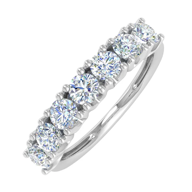 Seasonal Jewelry Clearance – Best Styles At The Lowest Prices 1 Carat 7-Stone Diamond Wedding Band Ring in Gold Seasonal Jewelry Clearance – Best Styles At The Lowest Prices 1 Carat 7-Stone Diamond Wedding Band Ring in Gold