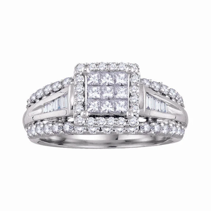 Big Discounts On Elegant Jewelry Collections 1 CTW Diamond Engagement Ring in 10KT White Gold Big Discounts On Elegant Jewelry Collections 1 CTW Diamond Engagement Ring in 10KT White Gold