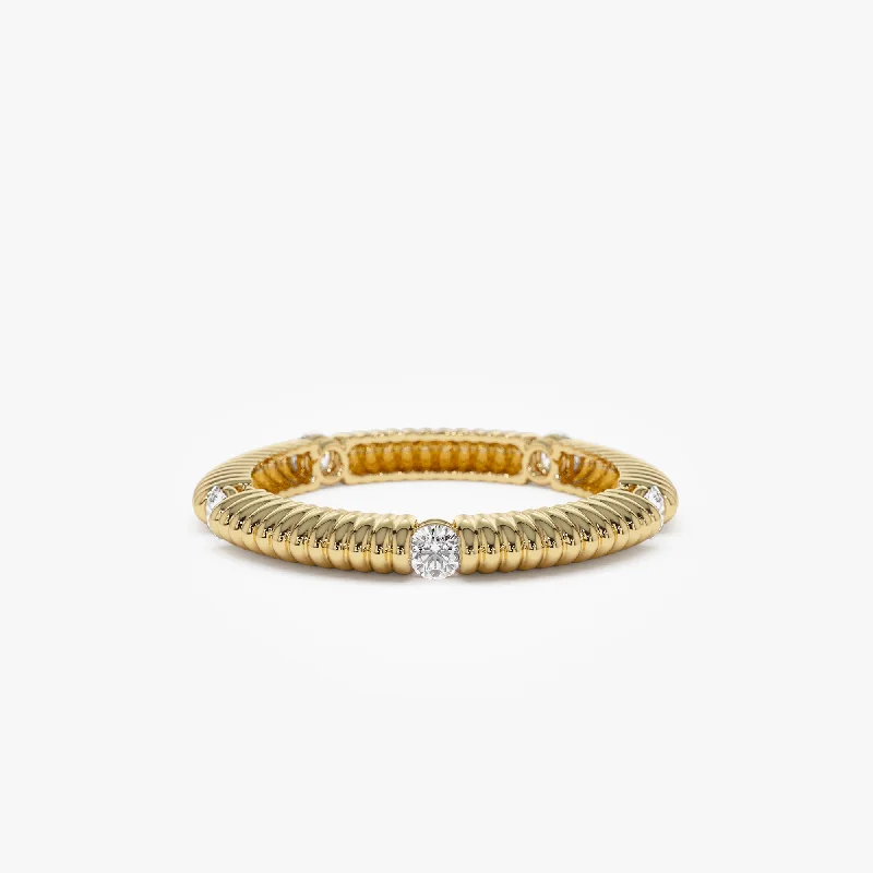 Elegant Necklaces And Bracelets At Limited-Time Offers 14k Full Eternity Ribbed Diamond Wedding Ring Elegant Necklaces And Bracelets At Limited-Time Offers 14k Full Eternity Ribbed Diamond Wedding Ring