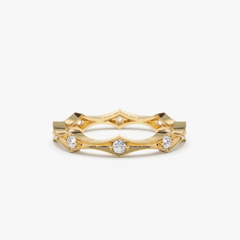 Premium Jewelry At Promotional Prices – Shine Today 14k Stackable Arte Deco Diamond Wedding Band Premium Jewelry At Promotional Prices – Shine Today 14k Stackable Arte Deco Diamond Wedding Band