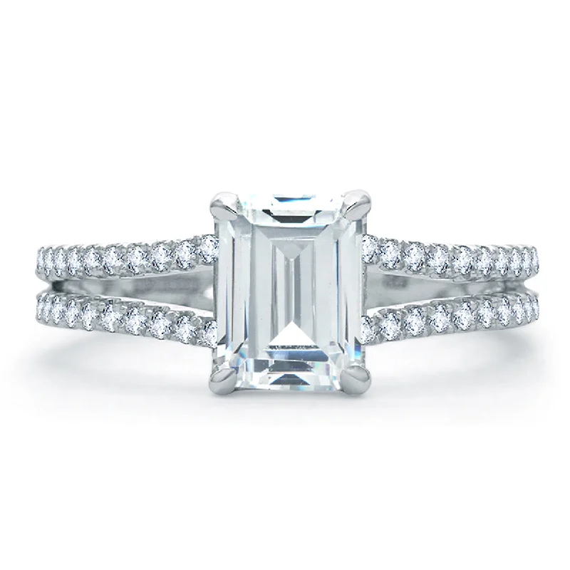 Best Jewelry Deals – Premium Quality At Exclusive Discounts A.Jaffe Split Shank Pavé Diamond Emerald Cut Quilted Engagement Ring ME1863Q/138 Best Jewelry Deals – Premium Quality At Exclusive Discounts A.Jaffe Split Shank Pavé Diamond Emerald Cut Quilted Engagement Ring ME1863Q/138