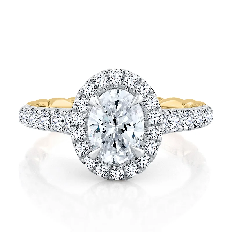 Discounted Jewelry For A Glamorous Look A.Jaffe Modern Royals Posh Halo Oval Diamond Quilted Engagement Ring MECOV2500Q/214 Discounted Jewelry For A Glamorous Look A.Jaffe Modern Royals Posh Halo Oval Diamond Quilted Engagement Ring MECOV2500Q/214