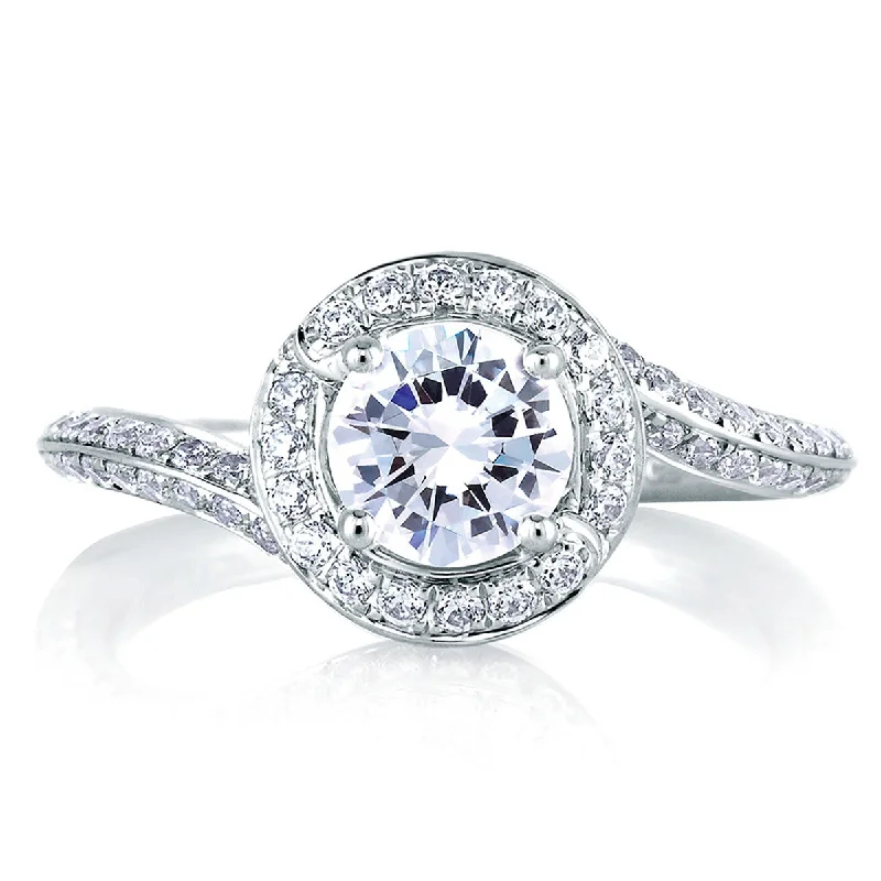 Limited-Time Offer On Elegant Jewelry Pieces A.Jaffe Signature Spiral Halo Diamond Engagement Ring MES322/125 Limited-Time Offer On Elegant Jewelry Pieces A.Jaffe Signature Spiral Halo Diamond Engagement Ring MES322/125