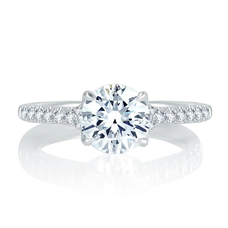 Shine In Style – Shop Jewelry Discounts Today A.Jaffe Split Shank Unique Diamond Gallery Quilted Engagement Ring MES742QB/180 Shine In Style – Shop Jewelry Discounts Today A.Jaffe Split Shank Unique Diamond Gallery Quilted Engagement Ring MES742QB/180