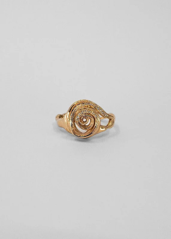 Trending Jewelry Styles Now At Limited-Time Discounts Cochlea 14K Gold Ring w. Pavé Diamonds Trending Jewelry Styles Now At Limited-Time Discounts Cochlea 14K Gold Ring w. Pavé Diamonds