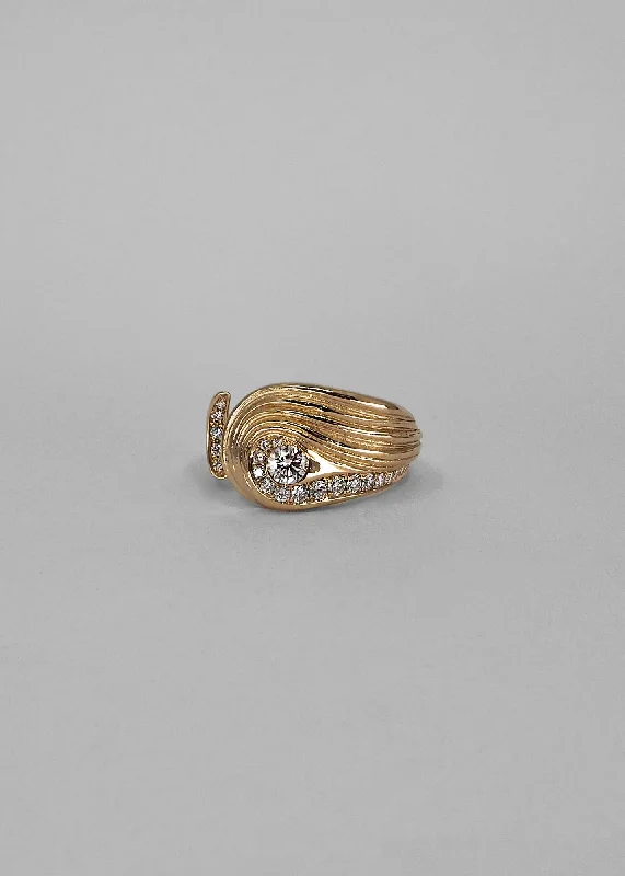 Limited-Stock Jewelry Sale – Once It's Gone, It's Gone Ora Open 14K Gold Ring w. Diamonds Limited-Stock Jewelry Sale – Once It's Gone, It's Gone Ora Open 14K Gold Ring w. Diamonds