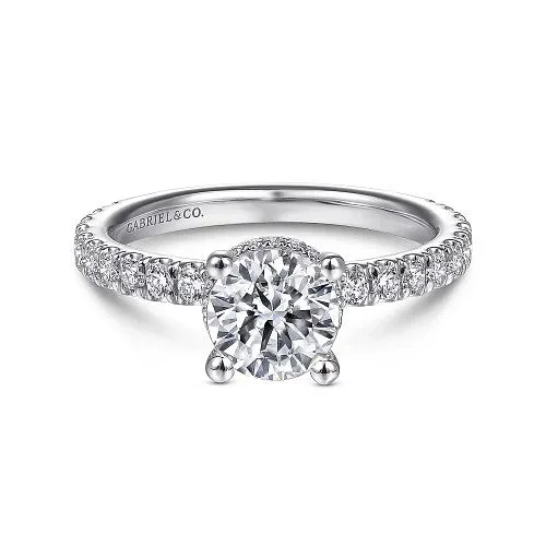 Seasonal Jewelry Sale – Upgrade Your Collection Alina - 14K White Gold Hidden Halo Round Diamond Engagement Ring (Setting Only) Seasonal Jewelry Sale – Upgrade Your Collection Alina - 14K White Gold Hidden Halo Round Diamond Engagement Ring (Setting Only)