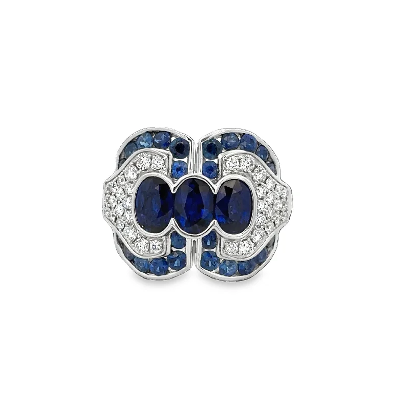 Best Jewelry Deals – Shop Premium Pieces At Great Prices Art Deco Inspired Sapphire and Diamond Ring in 18k White Gold Best Jewelry Deals – Shop Premium Pieces At Great Prices Art Deco Inspired Sapphire and Diamond Ring in 18k White Gold
