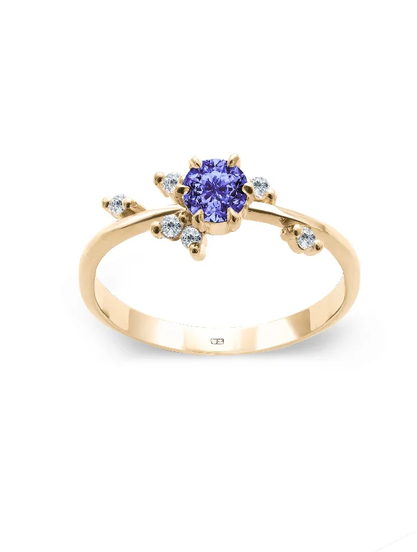Flash Sale On Exquisite Jewelry – Don't Miss Out Your Way N°2 18K Gold Ring w. Tanzanite & Diamonds Flash Sale On Exquisite Jewelry – Don't Miss Out Your Way N°2 18K Gold Ring w. Tanzanite & Diamonds