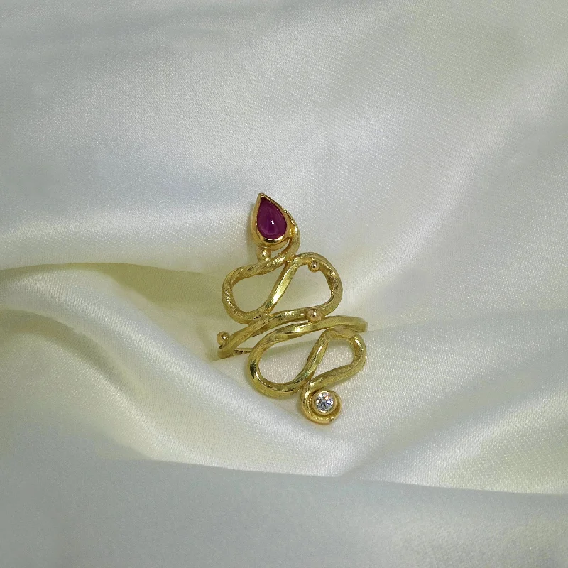 Elegant Designs, Unbeatable Discounts – Shop Jewelry Now Hydra 18K & 22K Gold Ring w. Ruby & Diamond Elegant Designs, Unbeatable Discounts – Shop Jewelry Now Hydra 18K & 22K Gold Ring w. Ruby & Diamond