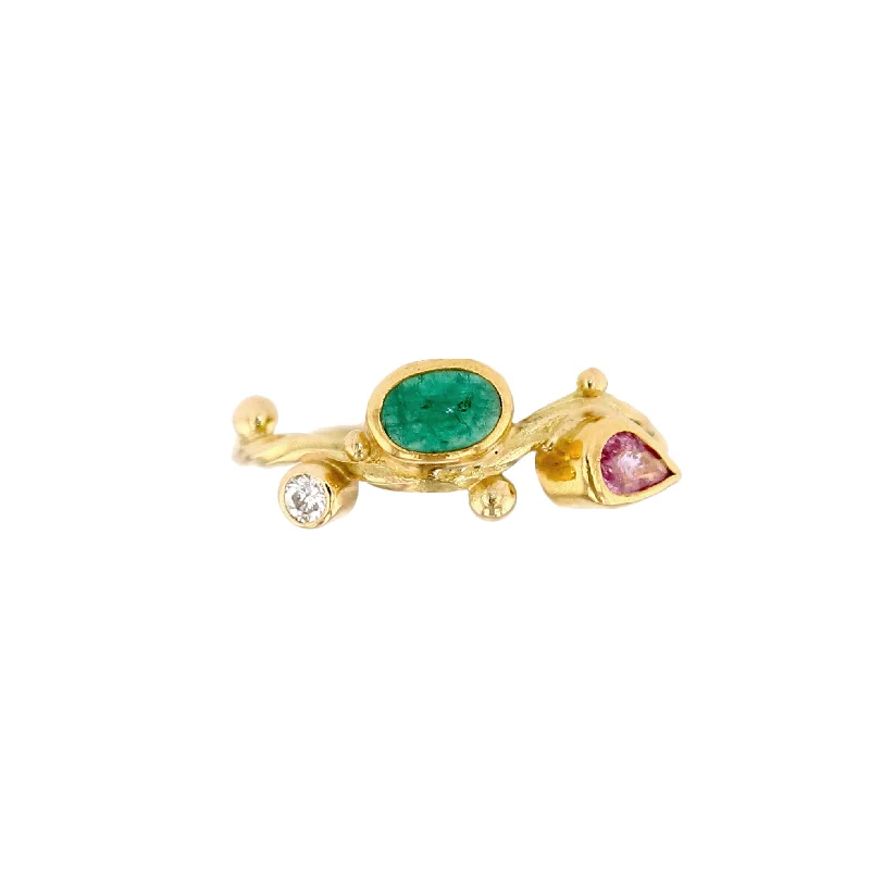 Grab Exquisite Jewelry At The Lowest Prices Seafire 18K & 22K Gold Ring w. Diamond, Sapphire & Emerald Grab Exquisite Jewelry At The Lowest Prices Seafire 18K & 22K Gold Ring w. Diamond, Sapphire & Emerald