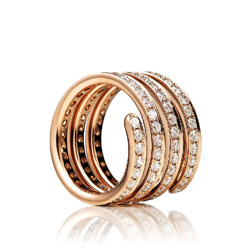 Stunning Statement Jewelry, Unbeatable Discounts Spring X-Large 18K Gold, Rosegold or Whitegold Ring w. Diamonds Stunning Statement Jewelry, Unbeatable Discounts Spring X-Large 18K Gold, Rosegold or Whitegold Ring w. Diamonds