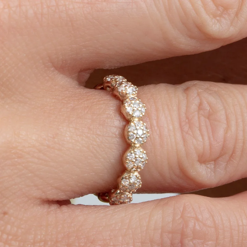 Classic And Modern Jewelry Styles On Sale Diamond Paved Bubble Ring, Evee