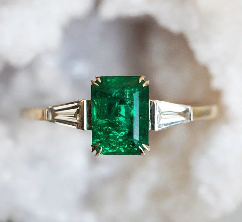 Unmissable Deals On Handmade Jewelry Collections Cleo Emerald Ring With Accent Stones Unmissable Deals On Handmade Jewelry Collections Cleo Emerald Ring With Accent Stones
