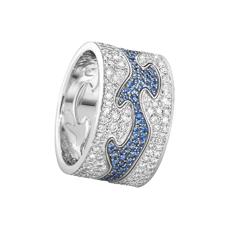Huge Savings On Timeless Jewelry Collections Fusion Blue Pavé 18K White Gold Rings w. Diamonds Huge Savings On Timeless Jewelry Collections Fusion Blue Pavé 18K White Gold Rings w. Diamonds