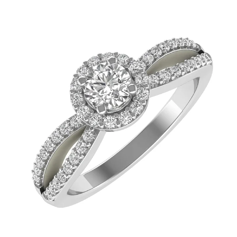 Unbeatable Offers On Luxury And Everyday Jewelry Gold Halo Diamond Infinity Love Solitaire Engagement Ring (0.40 Carat) - IGI Certified Unbeatable Offers On Luxury And Everyday Jewelry Gold Halo Diamond Infinity Love Solitaire Engagement Ring (0.40 Carat) - IGI Certified