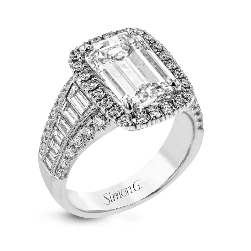 Unmissable Discounts On Timeless Jewelry Pieces Emerald-Cut Halo Engagement Ring In 18k Gold With Diamonds Unmissable Discounts On Timeless Jewelry Pieces Emerald-Cut Halo Engagement Ring In 18k Gold With Diamonds