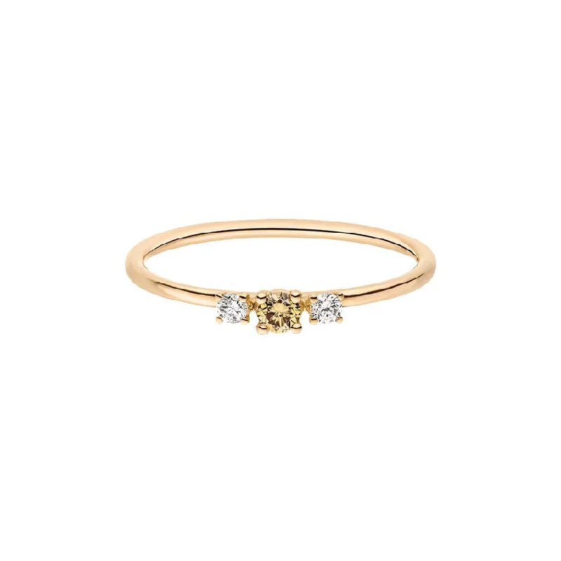 Limited-Stock Jewelry Sale – Once It's Gone, It's Gone Wilderness Trilogie 18K Gold Ring w. White & Yellow Lab-Grown Diamond Limited-Stock Jewelry Sale – Once It's Gone, It's Gone Wilderness Trilogie 18K Gold Ring w. White & Yellow Lab-Grown Diamond