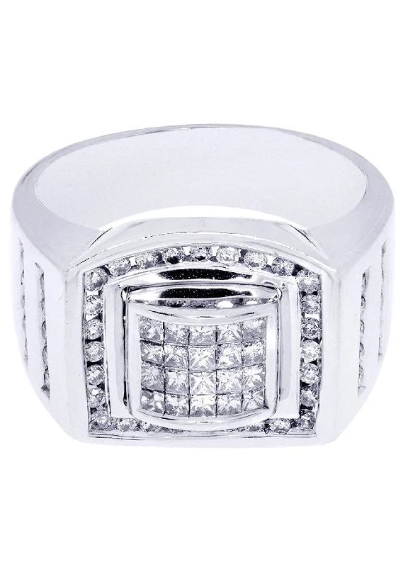 Discounted Luxury Jewelry – Shine Without The Splurge White Gold Mens Diamond Ring| 0.68 Carats| 12.99 Grams Discounted Luxury Jewelry – Shine Without The Splurge White Gold Mens Diamond Ring| 0.68 Carats| 12.99 Grams