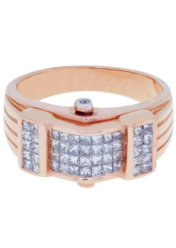 Shop Dazzling Jewelry With Special Promotional Discounts Rose Gold Mens Diamond Ring / Pinky Diamond Ring| 0.92 Carats Shop Dazzling Jewelry With Special Promotional Discounts Rose Gold Mens Diamond Ring / Pinky Diamond Ring| 0.92 Carats