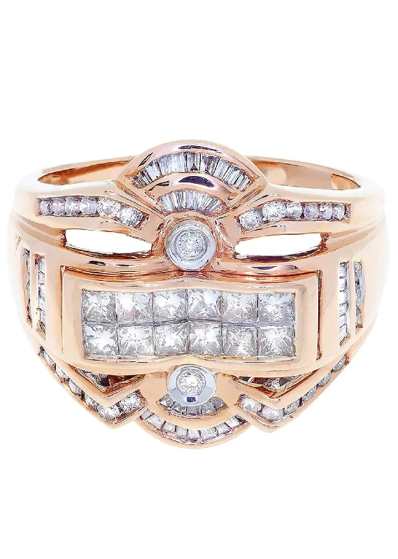 Seasonal Jewelry Sale – Upgrade Your Collection Rose Gold Mens Diamond Ring / Pinky Diamond Ring| 1.28 Carats Seasonal Jewelry Sale – Upgrade Your Collection Rose Gold Mens Diamond Ring / Pinky Diamond Ring| 1.28 Carats