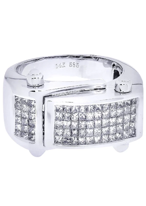 Shop Trending Jewelry With Exclusive Savings White Gold Mens Diamond Ring| 1.41 Carats| 12.22 Grams Shop Trending Jewelry With Exclusive Savings White Gold Mens Diamond Ring| 1.41 Carats| 12.22 Grams