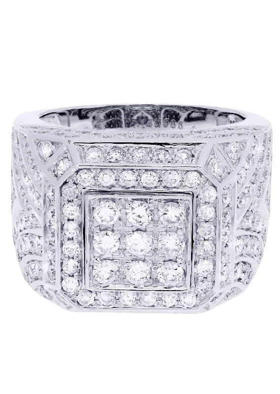 Exclusive Jewelry Sale – Shine For Less White Gold Mens Diamond Ring| 3.36 Carats| 16.25 Grams Exclusive Jewelry Sale – Shine For Less White Gold Mens Diamond Ring| 3.36 Carats| 16.25 Grams
