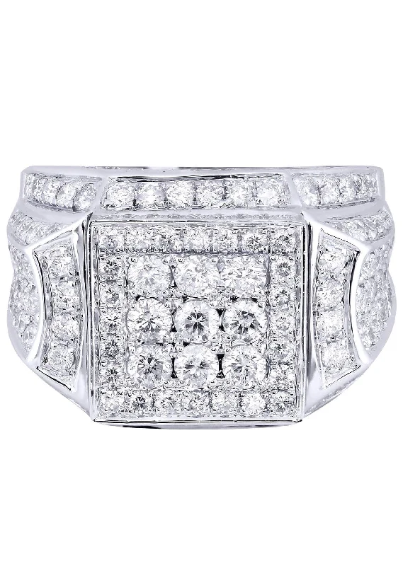 Grab Stylish Jewelry Before The Sale Ends White Gold Mens Diamond Ring| 3.58 Carats| 14.21 Grams Grab Stylish Jewelry Before The Sale Ends White Gold Mens Diamond Ring| 3.58 Carats| 14.21 Grams