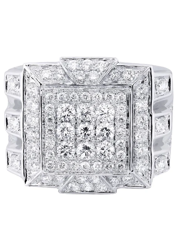 Chic And Stylish Jewelry At Exclusive Prices White Gold Mens Diamond Ring| 3.59 Carats| 20.09 Grams Chic And Stylish Jewelry At Exclusive Prices White Gold Mens Diamond Ring| 3.59 Carats| 20.09 Grams